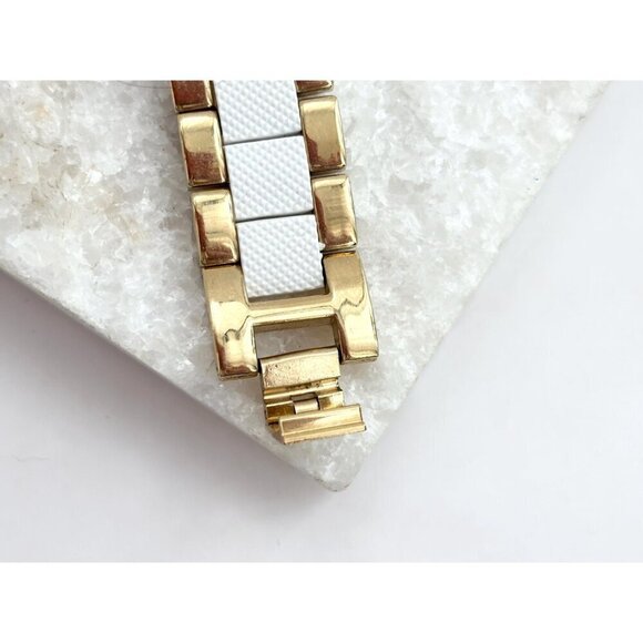 Gruen Chronograph Gold & White T Women's Rhinestone Wrist Watch - 30mm - WORKS! - Picture 10 of 10
